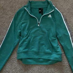 Adidas Womens Teal Quarter Zip
